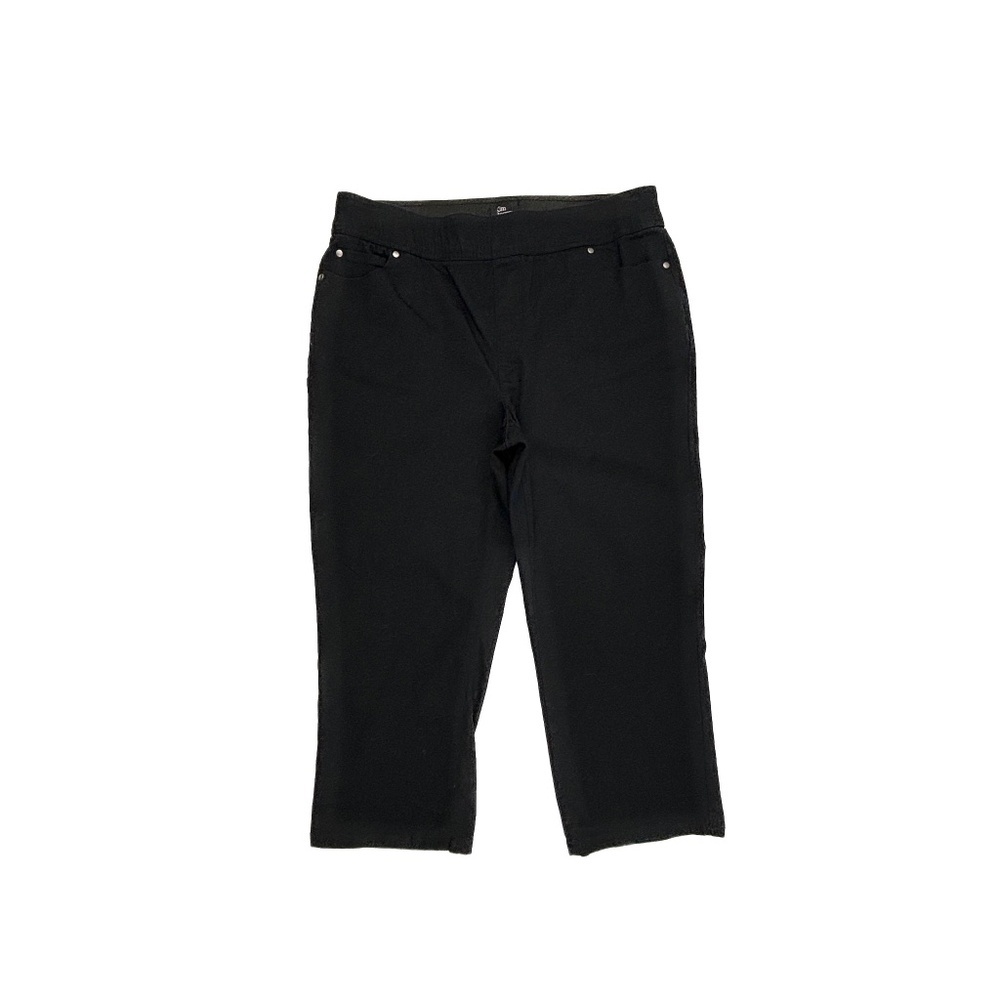 Kim Rogers Pull On Capri Women's size 8 Black Denim Jeans